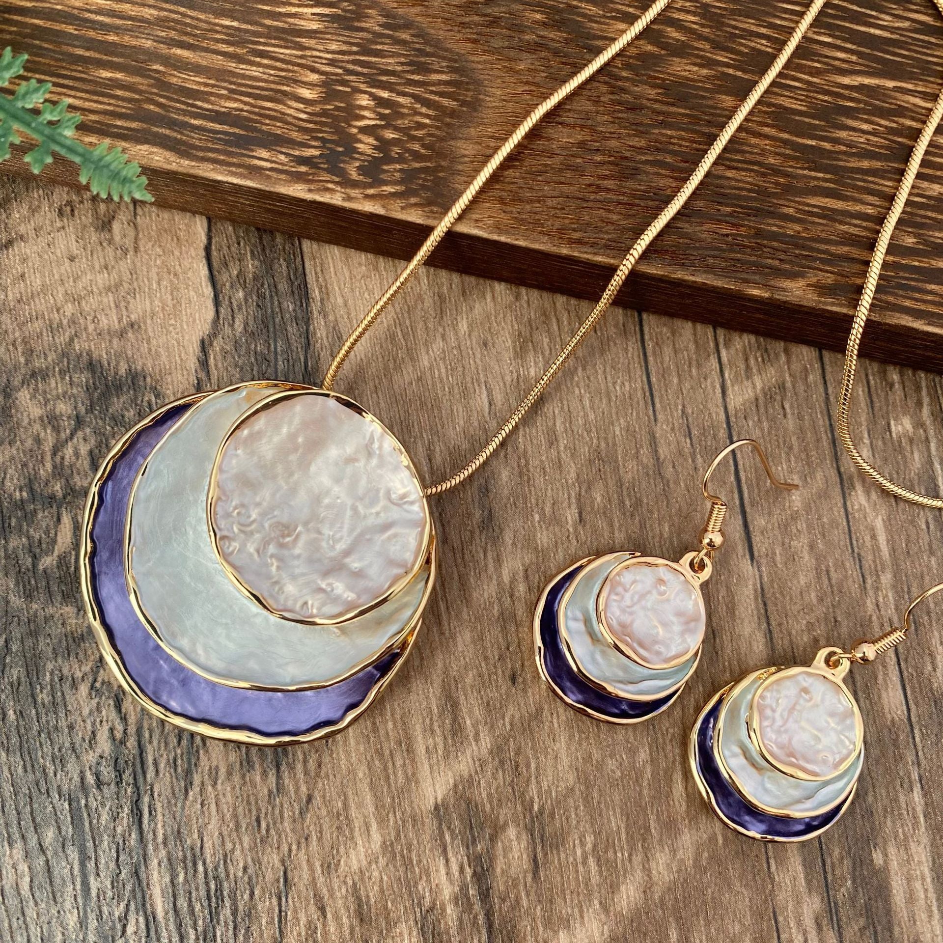 Wholesale Bohemian Colorful Hoop Hollow Dangle Earrings Set Necklaces